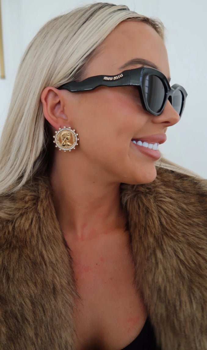 Chansutt Pearls Love Each Other More Coin Earrings - Fleur - De - Lis Boutique