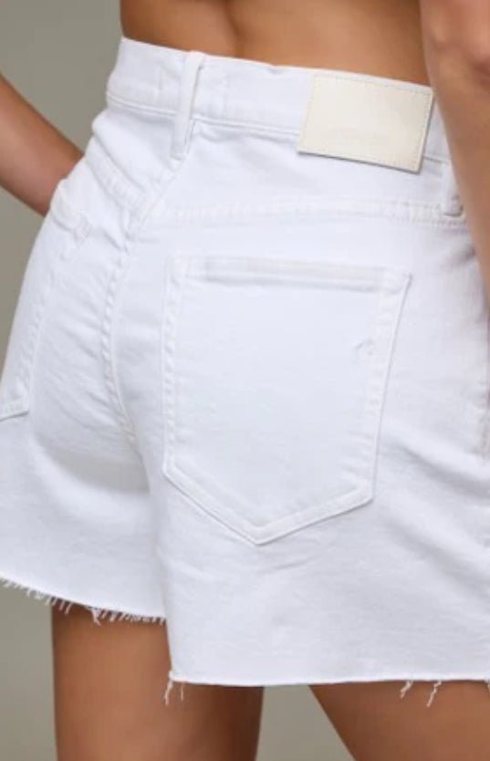 Hidden Ava High Rise A - line Short White - Fleur - De - Lis Boutique