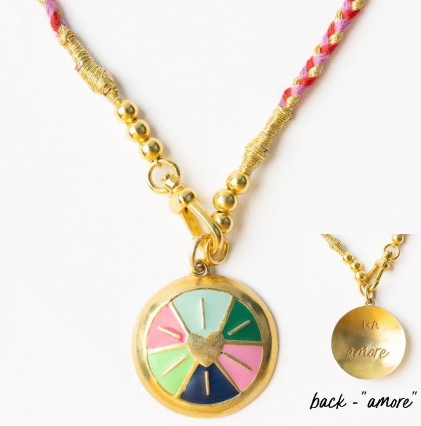 Ink + Alloy Maria Braided Necklace Red - Fleur - De - Lis Boutique