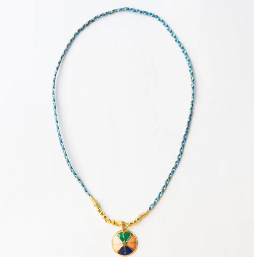 Ink + Alloy Maria Braided Necklace Blue - Fleur - De - Lis Boutique