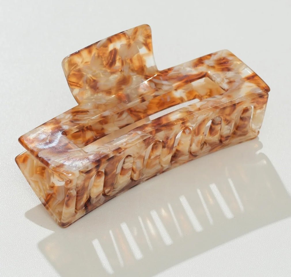adorro Luna Large Rectangle Claw Clip Autumn Leaves - Fleur-De-Lis Boutique