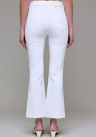 Hidden White Clean Step Hem Cropped Flare - Fleur - De - Lis Boutique