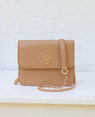 Caroline Hill Evelyn Crossbody Woven Tan - Fleur-De-Lis Boutique