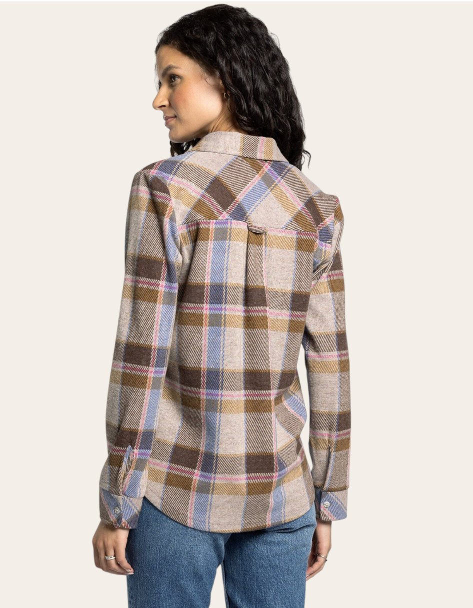 Cassian Shirt Sand Brown Plaid - Fleur - De - Lis Boutique
