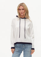 Six Fifty Colorblock Hoodie White/Navy - Fleur - De - Lis Boutique