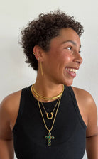 BELJOY Lainey Crystal Horseshoe Necklace Gold - Fleur-De-Lis Boutique