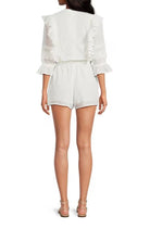 Elan Romper 3/4 Sleeve White - Fleur - De - Lis Boutique