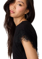 Steve Madden Paloma Knit Top Black - Fleur-De-Lis Boutique