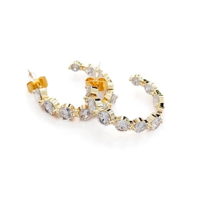 Pretty Simple Darling Delight Hoop Earrings Waterproof - Fleur-De-Lis Boutique