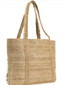 Metallic Leopard Straw Tote - Fleur - De - Lis Boutique