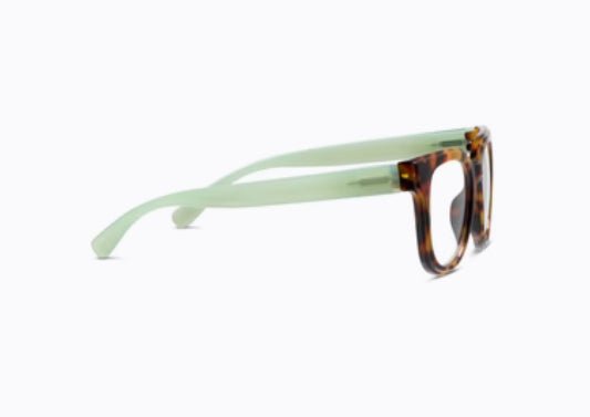 Peepers Buffy Tortoise/Green Readers - Fleur-De-Lis Boutique
