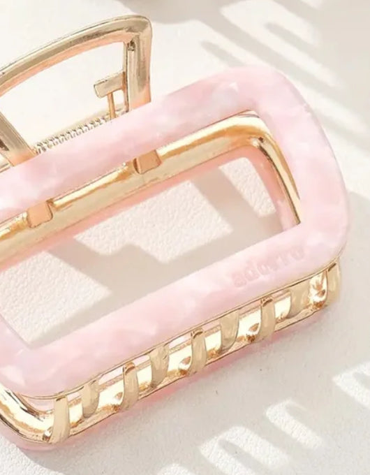 adorro Harlow Rectangle Metal Claw Clip Medium