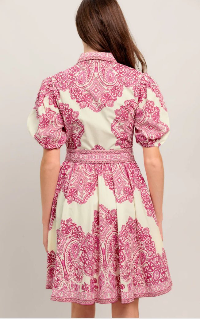 Tea At Noon Belted Mini Dress - Fleur - De - Lis Boutique