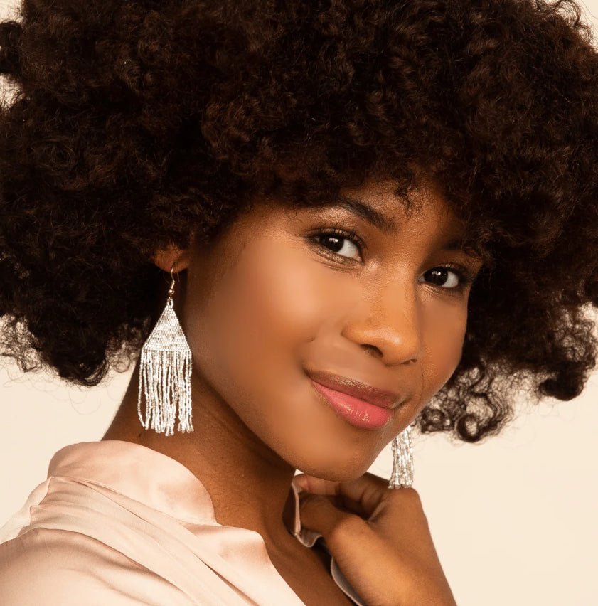 Ink + Alloy Lexie Fringe Earrings White - Fleur - De - Lis Boutique
