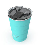 Pirani Insulated Stackable Tumbler 16 oz Paradise Blue - Fleur - De - Lis Boutique