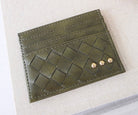 Mariah Woven Small Card Holder Olive - Fleur-De-Lis Boutique