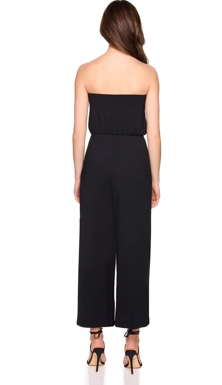 Susana Monaco Blouson Crop Jumpsuit Black - Fleur - De - Lis Boutique