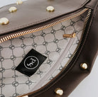 Pretty Simple Gold Studded Westlyn Bum Bag Camel - Fleur-De-Lis Boutique
