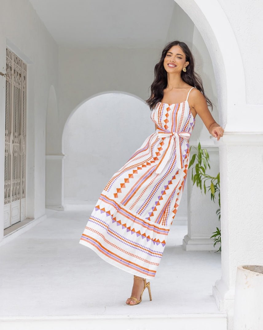 Strut & Bolt Embroidered Midi Dress - Fleur - De - Lis Boutique