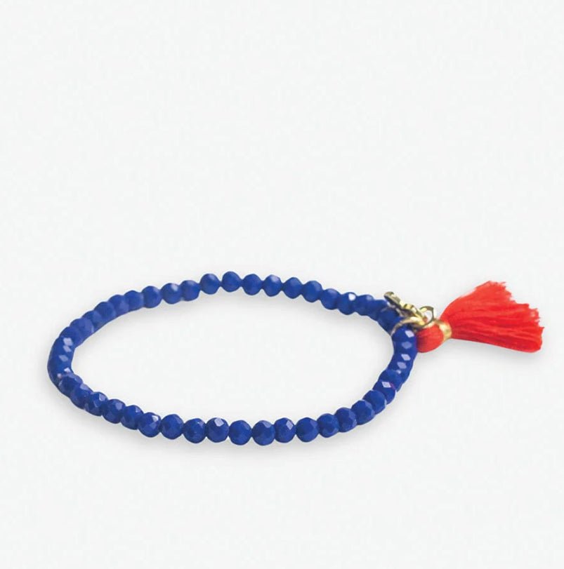 Ink + Alloy Patsy Crystal Stretch Bracelet Royal Blue - Fleur - De - Lis Boutique