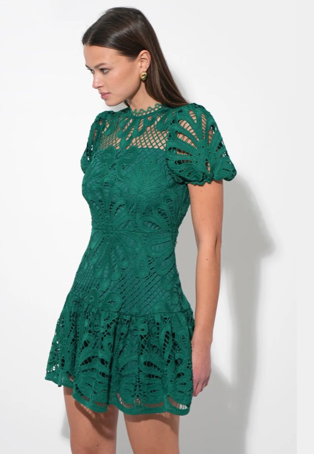 Adelyn Rae CLARISSE A LINE PLACEMENT LACE DRESS - Fleur - De - Lis Boutique