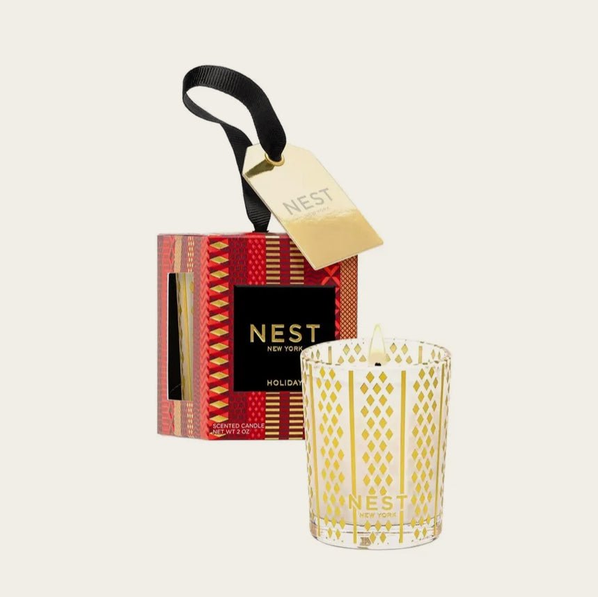 NEST Votive 2oz Candle Holiday Ornament - Fleur-De-Lis Boutique