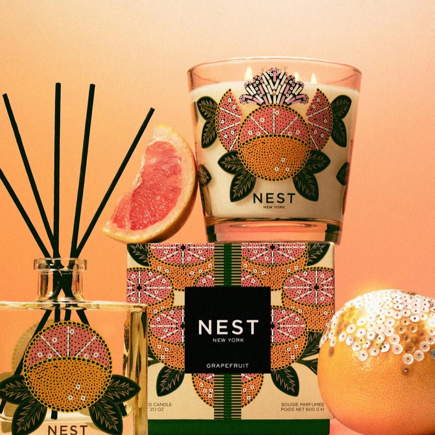 Nest Grapefruit 3 Wick Candle - Fleur - De - Lis Boutique