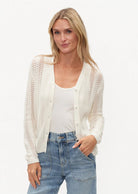 Six Fifty Ebony Cardigan Ivory - Fleur - De - Lis Boutique