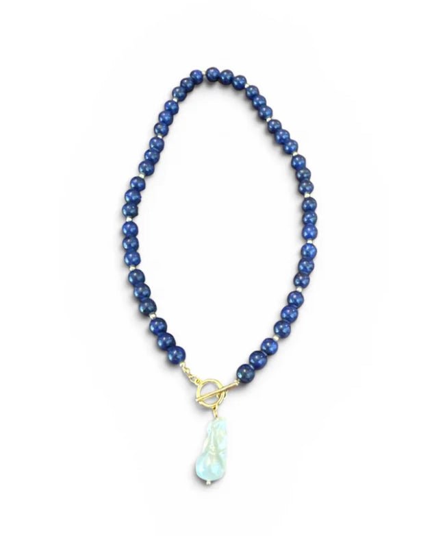 Gemelli Sandy Navy Necklace - Fleur-De-Lis Boutique