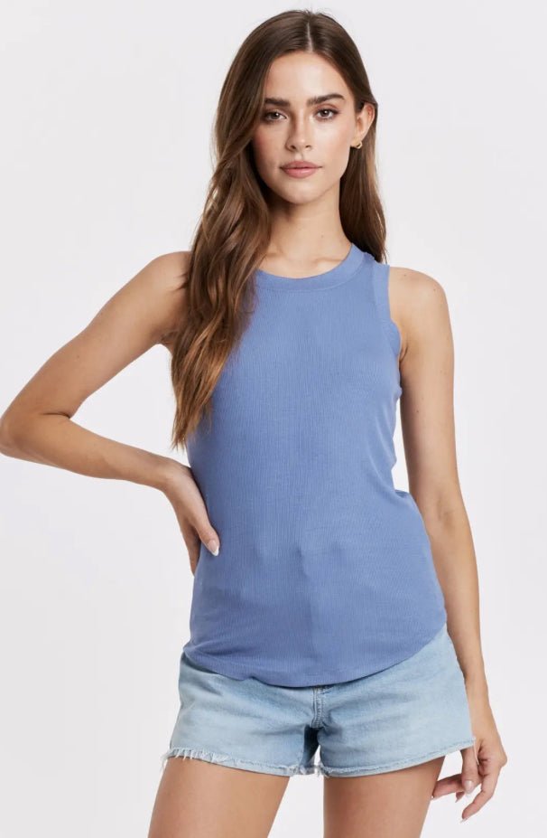 Another Love Cleo Tank Stormy Blue - Fleur - De - Lis Boutique