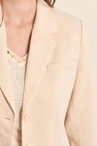 Molly Bracken Woven Blazer Off White - Fleur - De - Lis Boutique