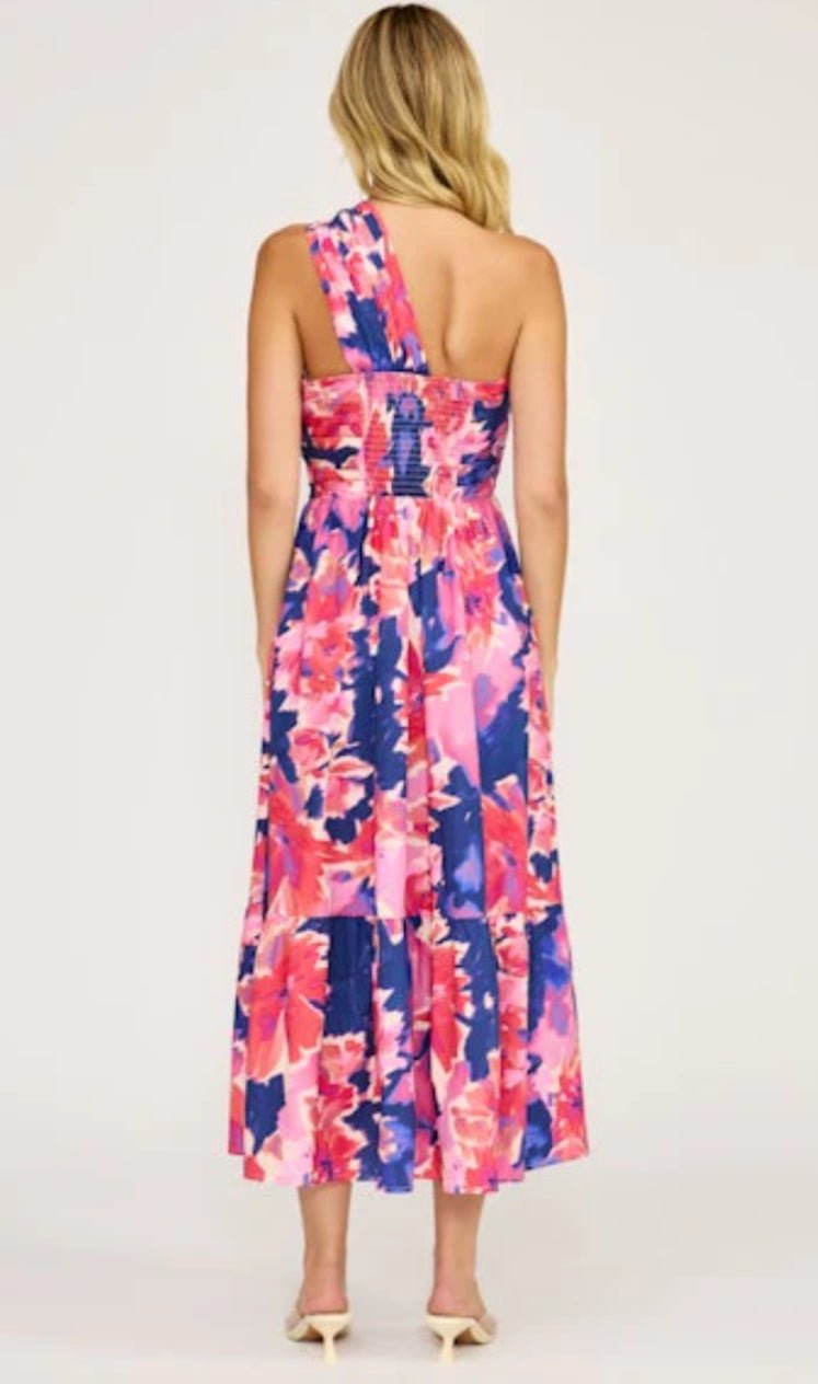 Lucy Paris Haven One Shoulder Dress - Fleur - De - Lis Boutique