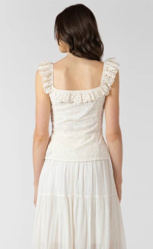 Dex Ecru Eylet Top - Fleur - De - Lis Boutique