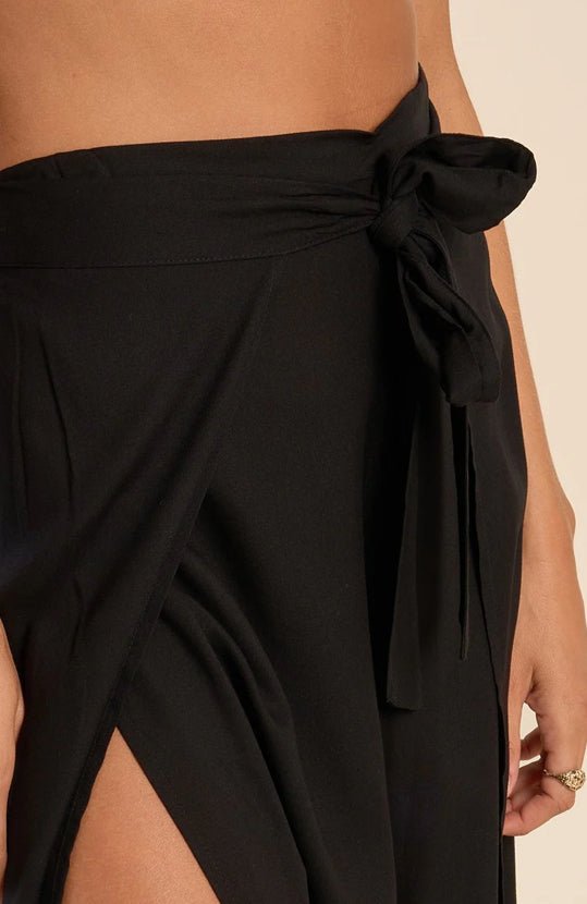 Molly Bracken Wide Waistband Tie Pants - Fleur - De - Lis Boutique