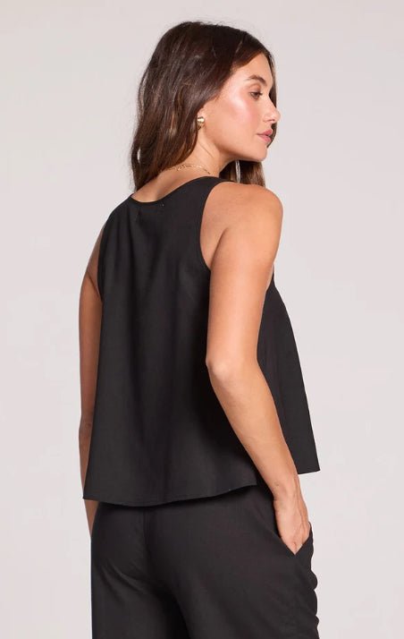 Saltwater Luxe A-Line Tank Black - Fleur-De-Lis Boutique