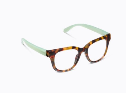 Peepers Buffy Tortoise/Green Readers - Fleur-De-Lis Boutique