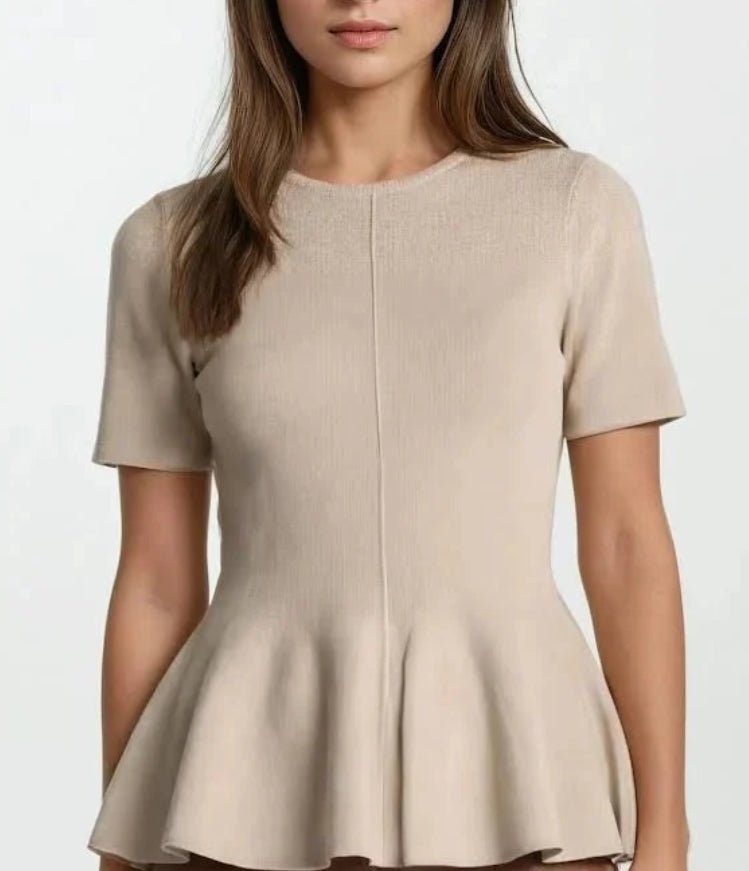 Sincerely Ours Penny Knit Top Tan - Fleur-De-Lis Boutique