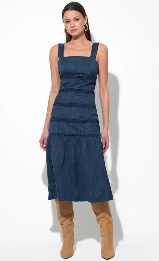 Adelyn Rae Sable Tiered Lace Insert Dress - Fleur - De - Lis Boutique