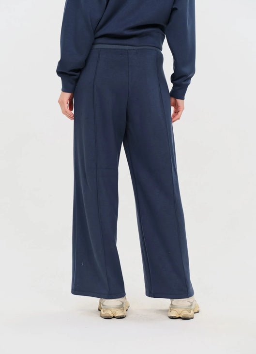 Six Fifty Scuba Wide Leg Navy - Fleur-De-Lis Boutique