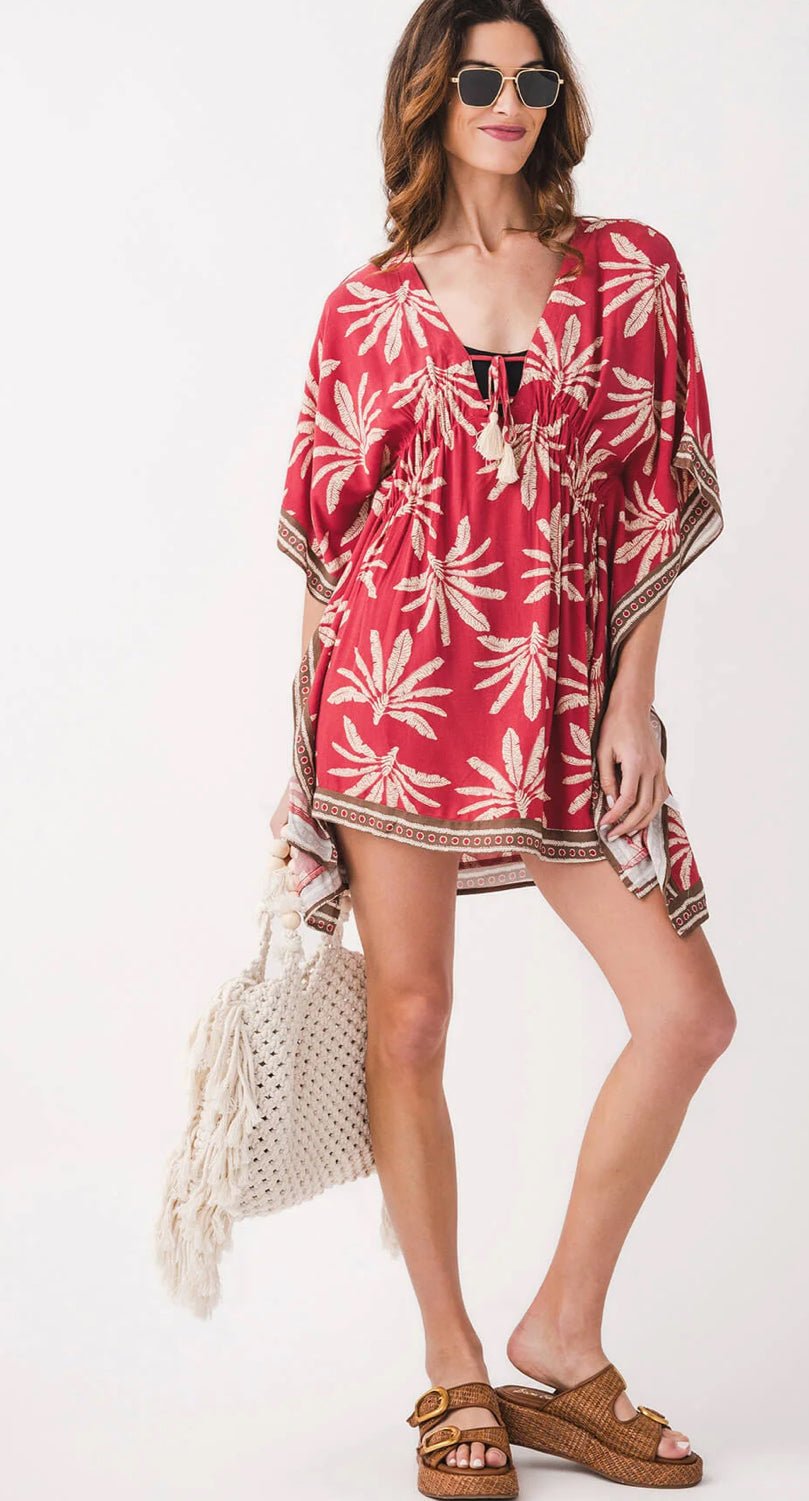 Surf Gypsy Printed Crepe Cover Up - Fleur - De - Lis Boutique