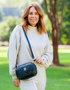 Caroline Hill Sloane Studded Crossbody Black - Fleur-De-Lis Boutique