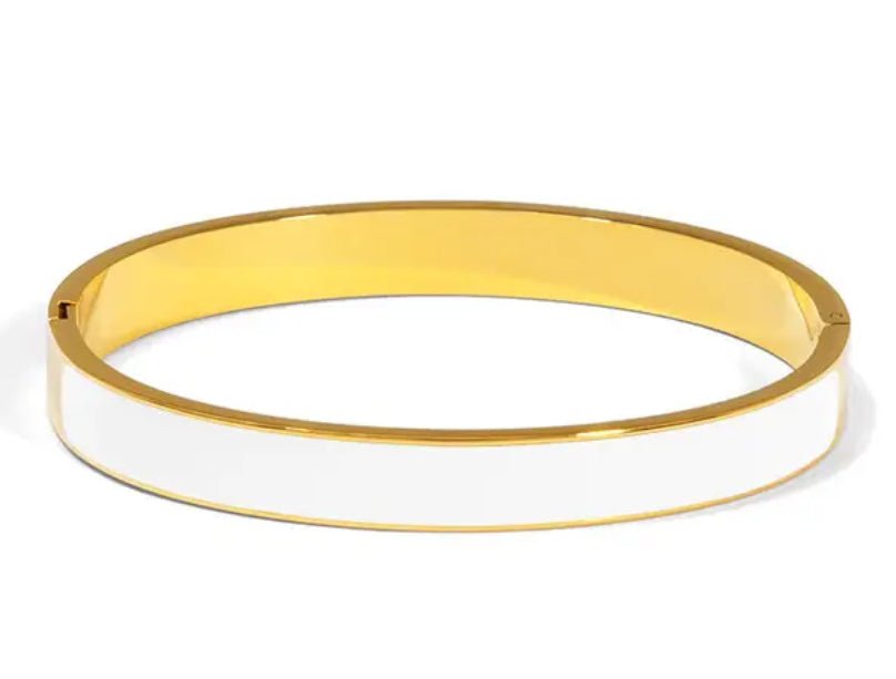 Zenzii Color Bangle White - Fleur - De - Lis Boutique