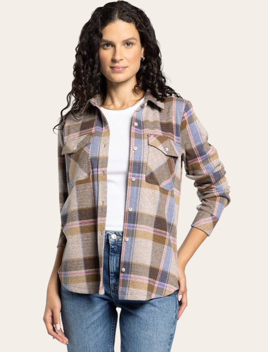 Cassian Shirt Sand Brown Plaid - Fleur - De - Lis Boutique