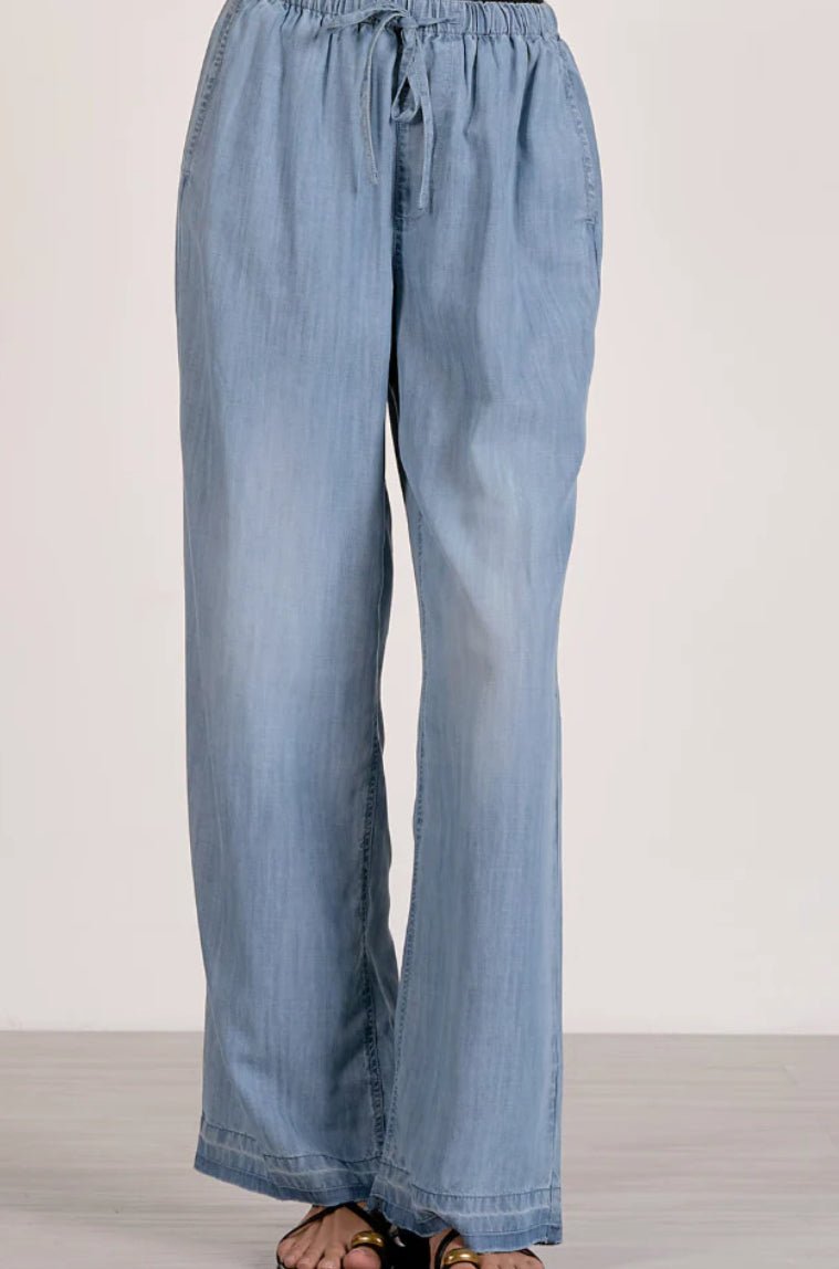 Elan Drawstring Pants Blue - Fleur - De - Lis Boutique
