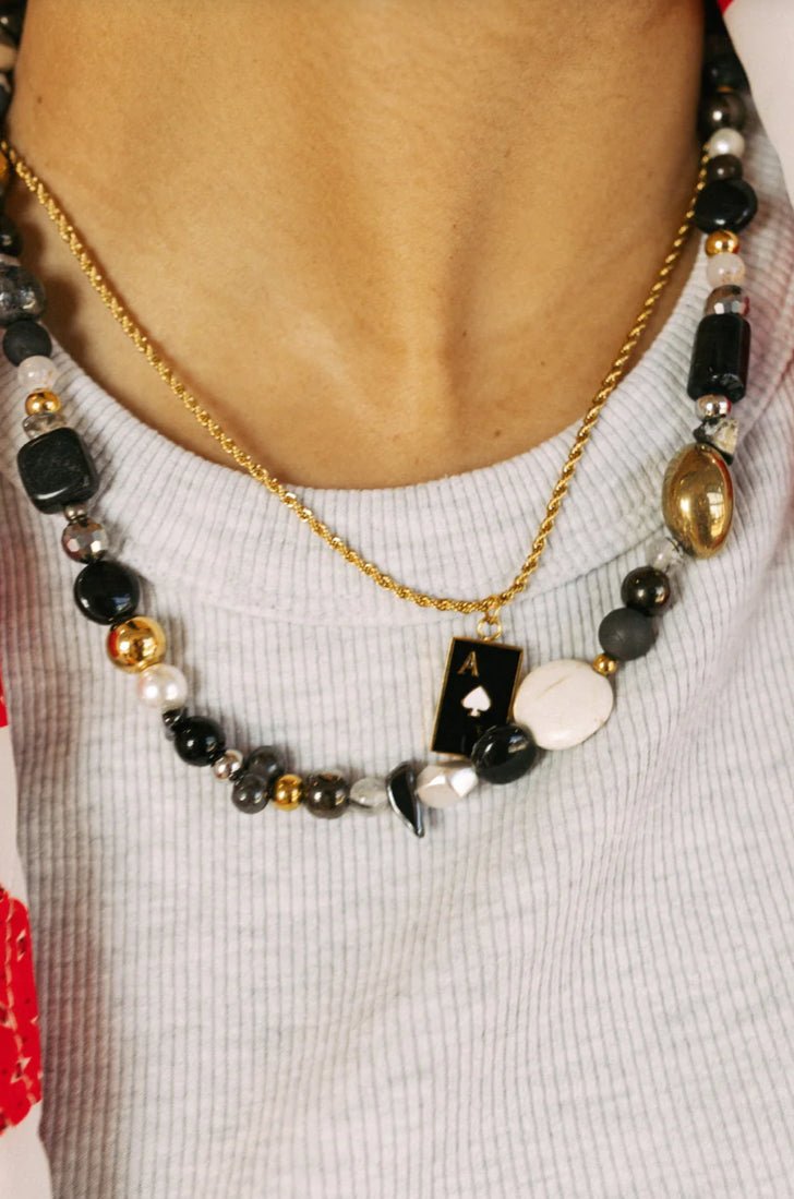 BELJOY Stevie Neutral Beaded Necklace - Fleur-De-Lis Boutique