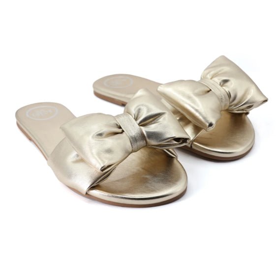Solei Sea Rafie Gold Sandal - Fleur - De - Lis Boutique