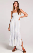 Leon Stripe Midi Dress Cloud