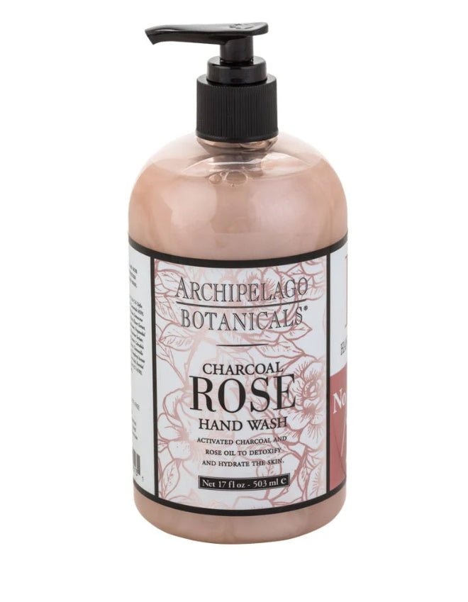 Archipelago Charcoal Rose Hand Wash 17oz - Fleur - De - Lis Boutique