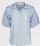 Bishop & Young Anise Bubble Sleeve Top Azure - Fleur - De - Lis Boutique