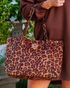 Caroline Hill Sophie Studded Tote Spotted Saddle - Fleur-De-Lis Boutique